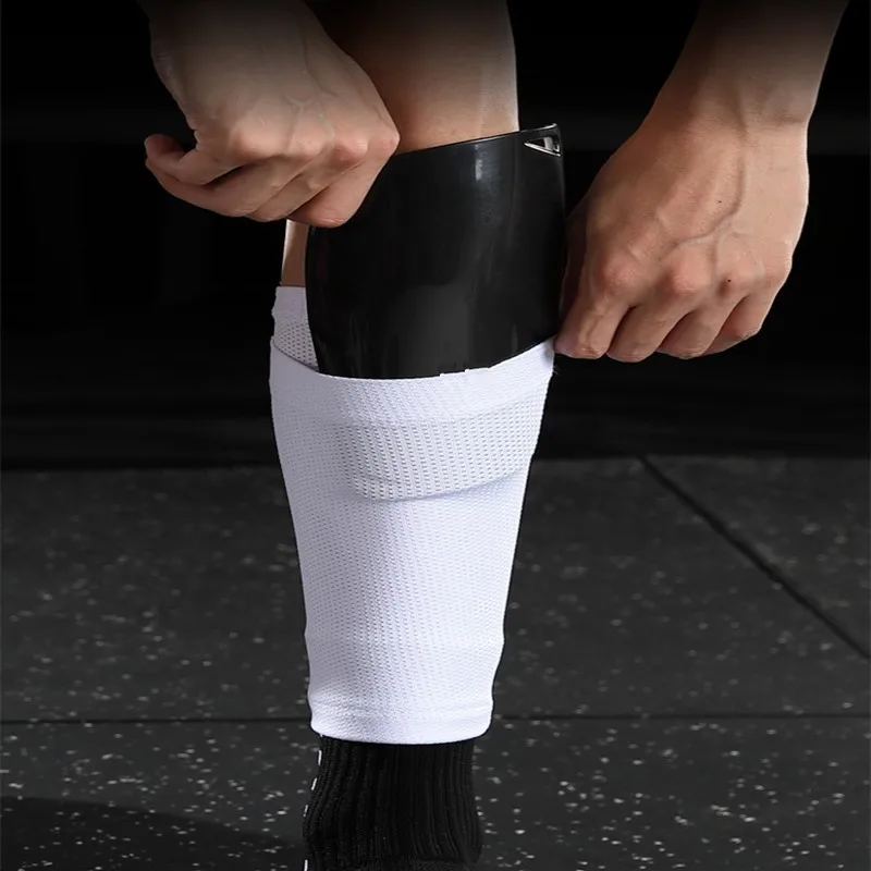 Fußball-Schienbeinschoner, Socken, Schutzärmel für Jungen und Herren, weiche Schienbeinschoner, Schutz, atmungsaktiv, Fußball-Schienbeinhalter, Sportzubehör