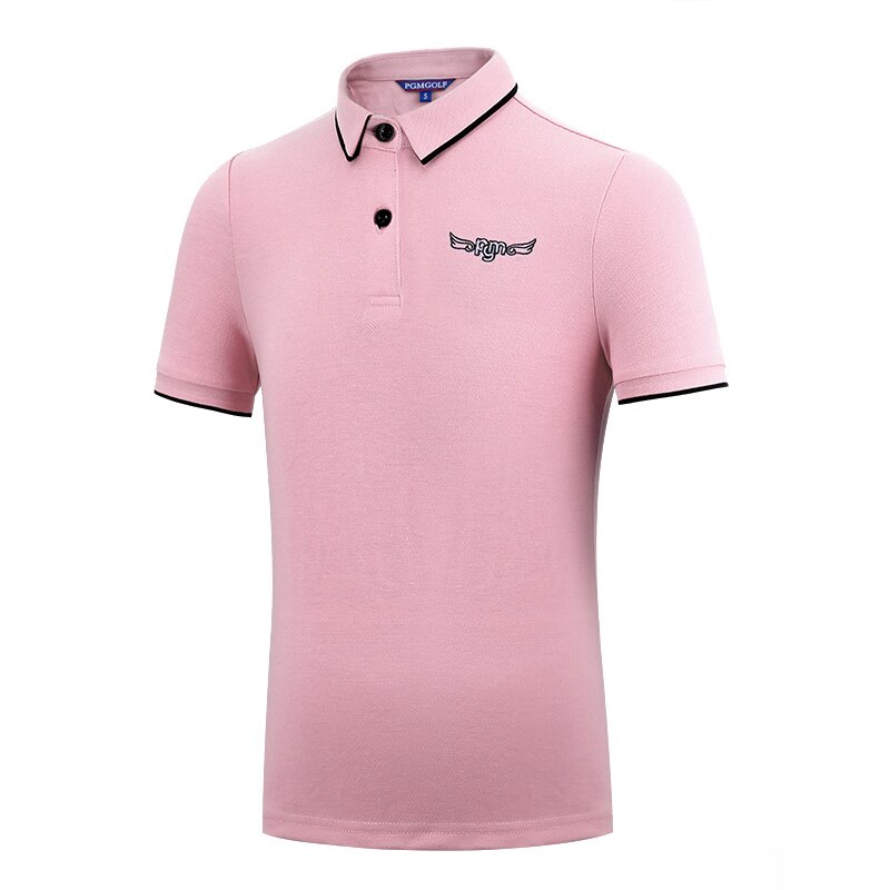 Tyttöjen t-paita golf vaatteet lasten t-paita vaatteet lyhythihaiset ulkoilu topit joukkuepuku laskoshame kesäsetti: T-paita - pinkki / L