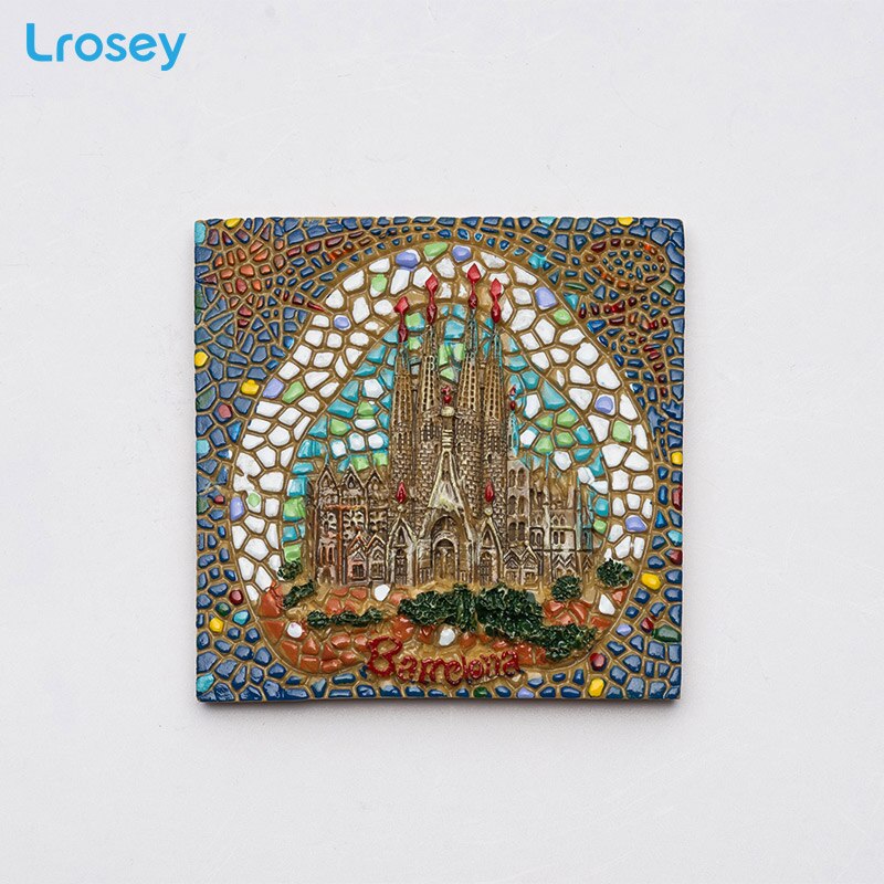 Fridge magnet souvenir Greece Paris Resin refrigerator Magnetic sticker Dubai Sydney home decor kitchen decoration accessories: Spanish Church