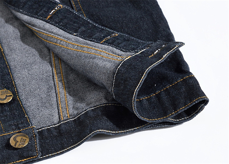 Vår höst vintage jeansväst herr man svart ärmlös bomull 80s jackor hål jeans märke väst 6xl