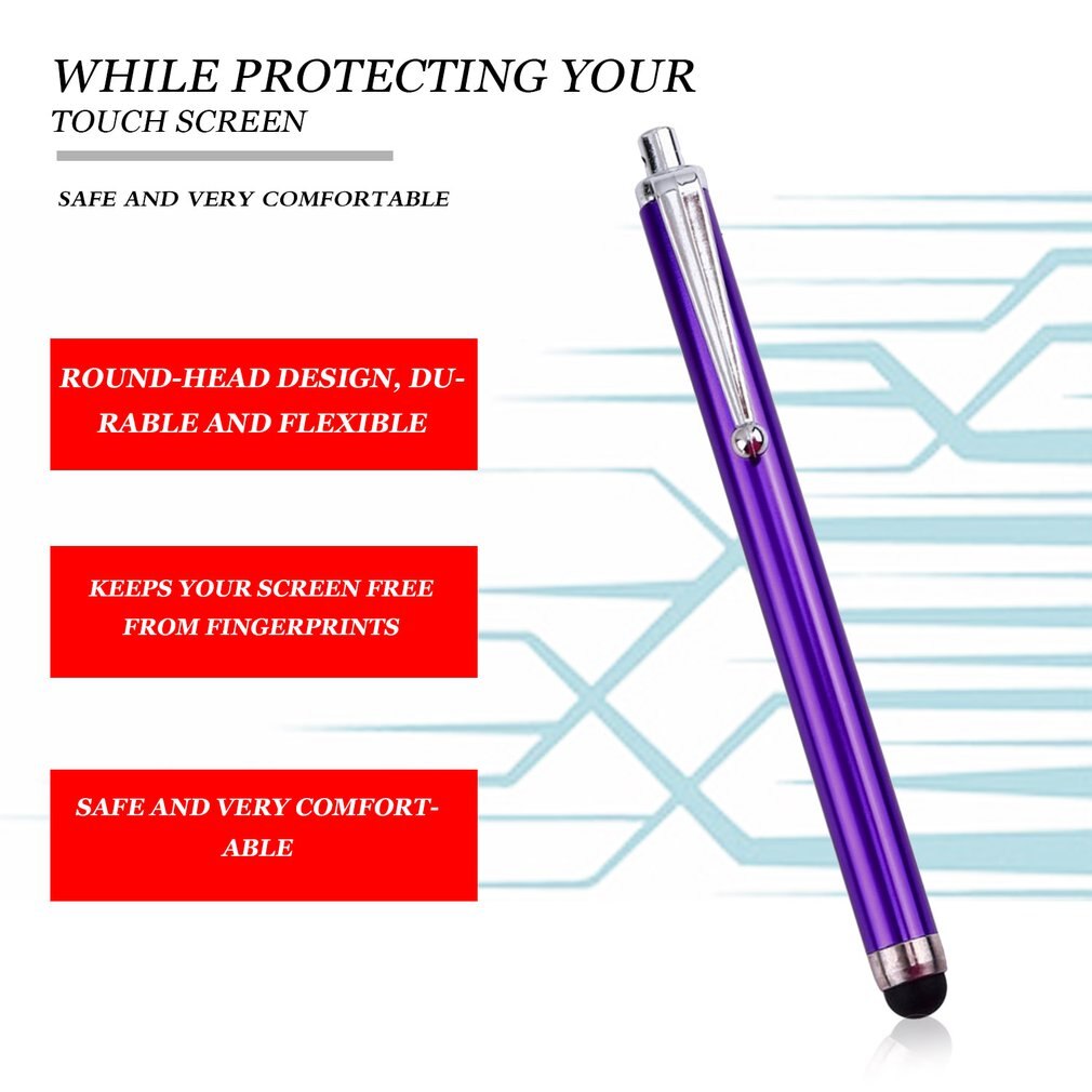 Ronde-Head Metalen Stylus Touch Screen Glas Lens Digitizer Vervanging Pen Voor Iphone Ipad Tablet