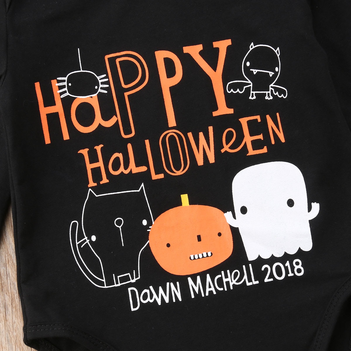 Happy Halloween Newborn Baby Boy Girl Long Sleeve Pumpkin Romper Jumpsuit Outfits Baby Clothes