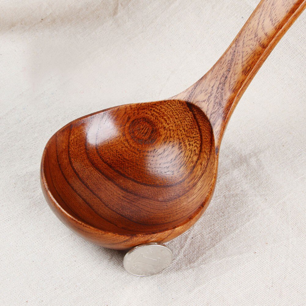 Hout Soep Lepel Lange Steel Rijst Koken Lepels Keuken Grote Pollepel Pot Lepel Houten Servies Kookgerei