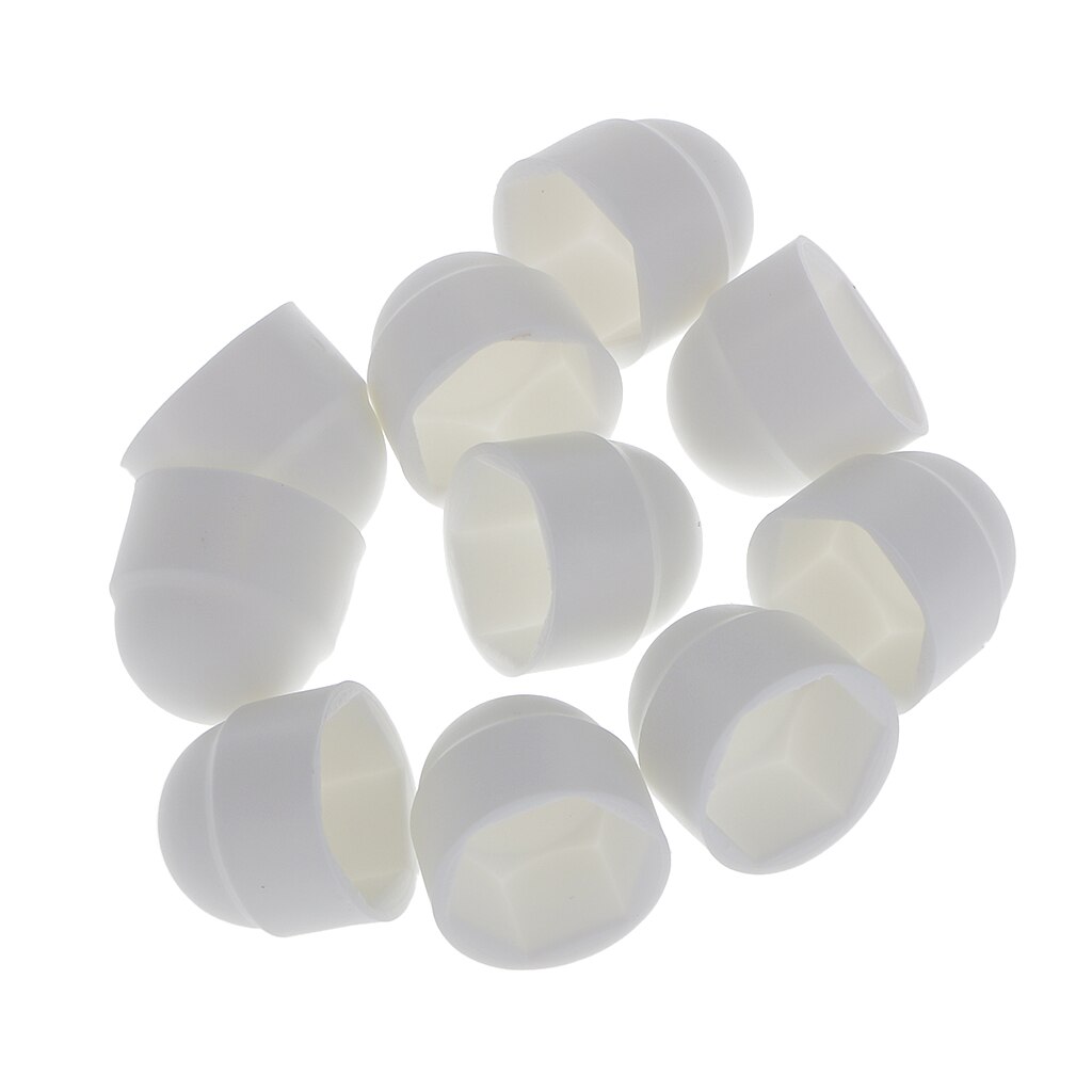 10Pcs M8 Dome Head Bolts White Dome Bolt Nut Protection Caps Covers Exposed Hex 13mm Spanner Building DIY Materials Screws