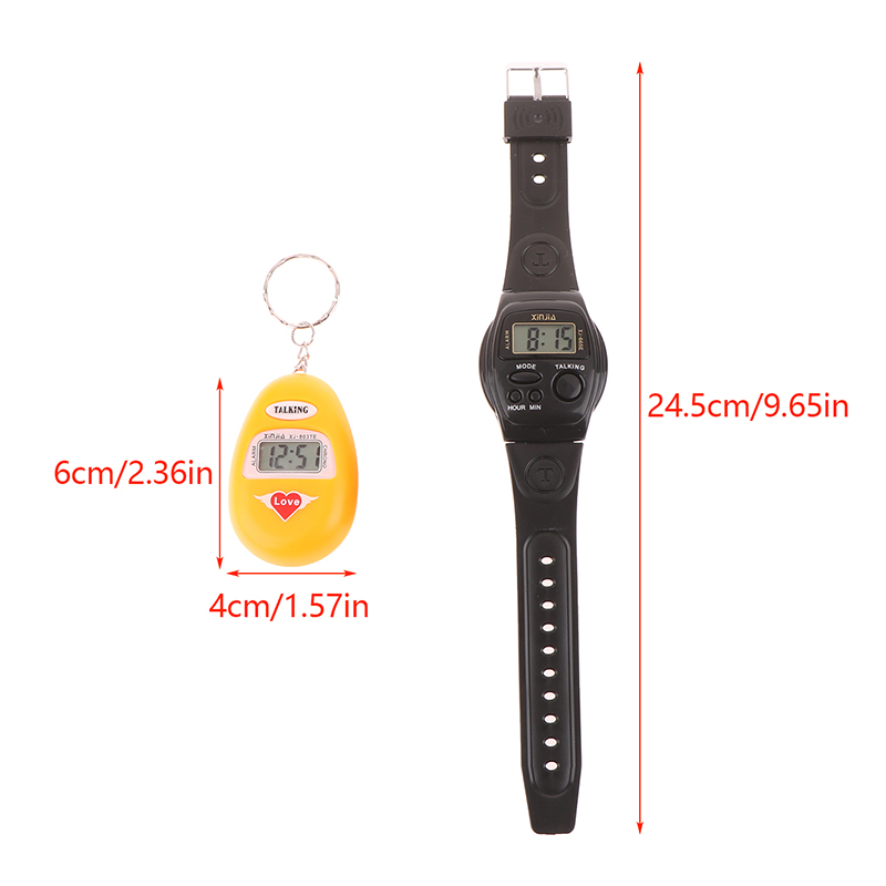 1PC Eine sprechende Uhr, die die Zeit in Englisch sprechen. Digitaler Wecker für Blinde, Älteste oder Kinder. Zeitberichtungsglockenspiel
