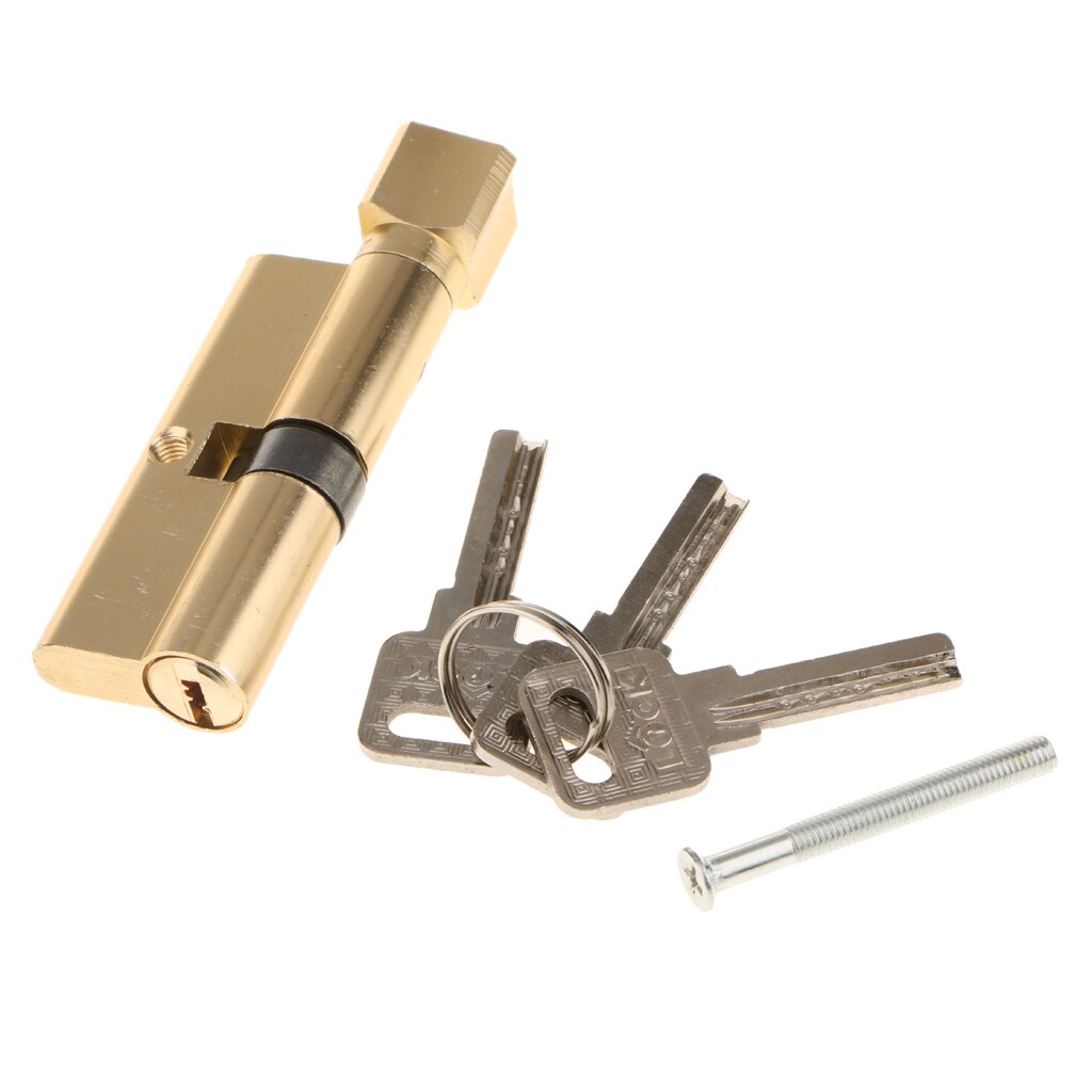 90mm Cylinder Lock with Thumb Turn Zinc Alloy Body Brushed Finish Lock Core Euro profile Cylinder Lock