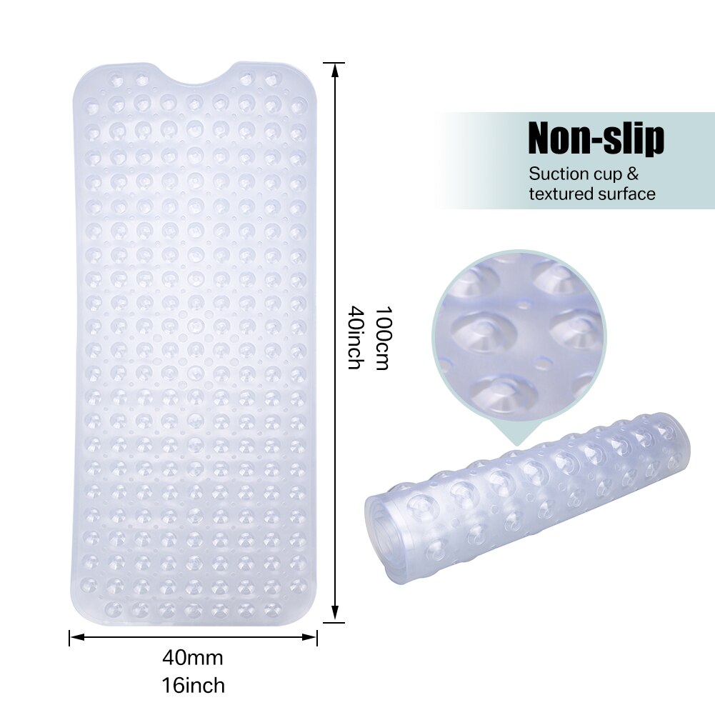 Extra Long Bath Mat Massage 40X100CM 69x38CM Safety Shower Bathtub Mats Non Slip Bathroom Floor Mat for Kids/Elderly /Disabled