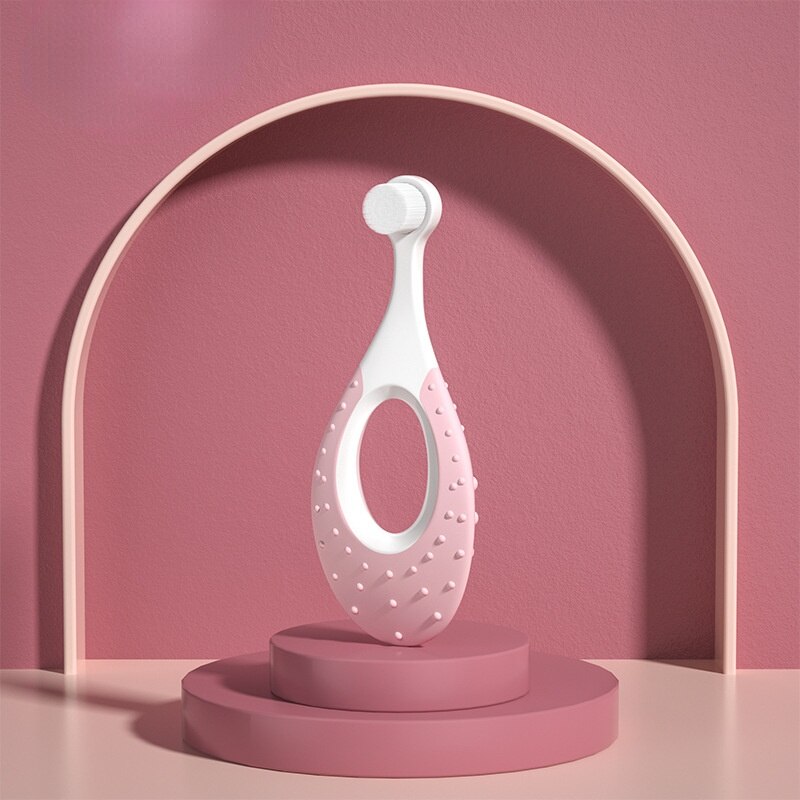 Children's Toothbrush Soft Protection Teeth Health Non-slip Handle Cartoon Newborn Oral Training Toothbrush Care Supplies: Pink