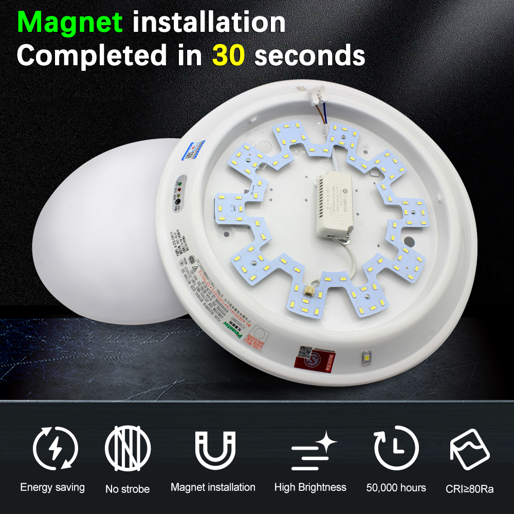 Módulo LED de 220V, Panel LED de anillo, 12W, 15W, 18W, 24W, 30W, 36W, 40W, 50W, Kit de luz LED de repuesto para luces de ventilador de techo