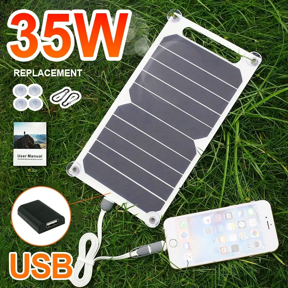 35W 5V Sunpower draagbaar zonnepaneel met USB veilige gestabiliseerde oplader voor telefoon Power Bank Outdoor Camping Home RV