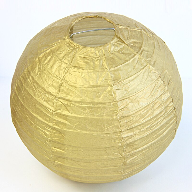 Neue 1 STÜCK 20 cm China Runde Papierlaterne Festival Lieferungen Geburtstag Hochzeit Dekoration dekor handwerk DIY Lampion laterne: Gold