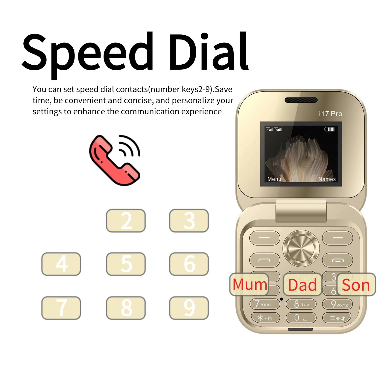 Telefono portatile a conchiglia di piccole dimensioni con pulsante Magia voce Due Sim torcia lista nera Flip Cellulare per bambini anziani Prezzo basso 2G