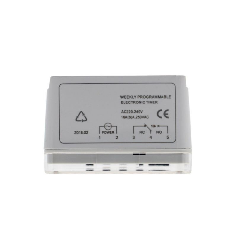 Electronic Lighting Timer 16A 250VAC 7 Days Interval 1 Min High Power Relay