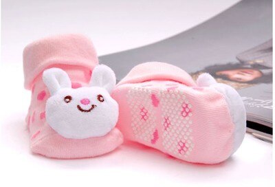 Lot de 3 paires de chaussettes en coton pour bébés filles et garçons, 25 modèles: D