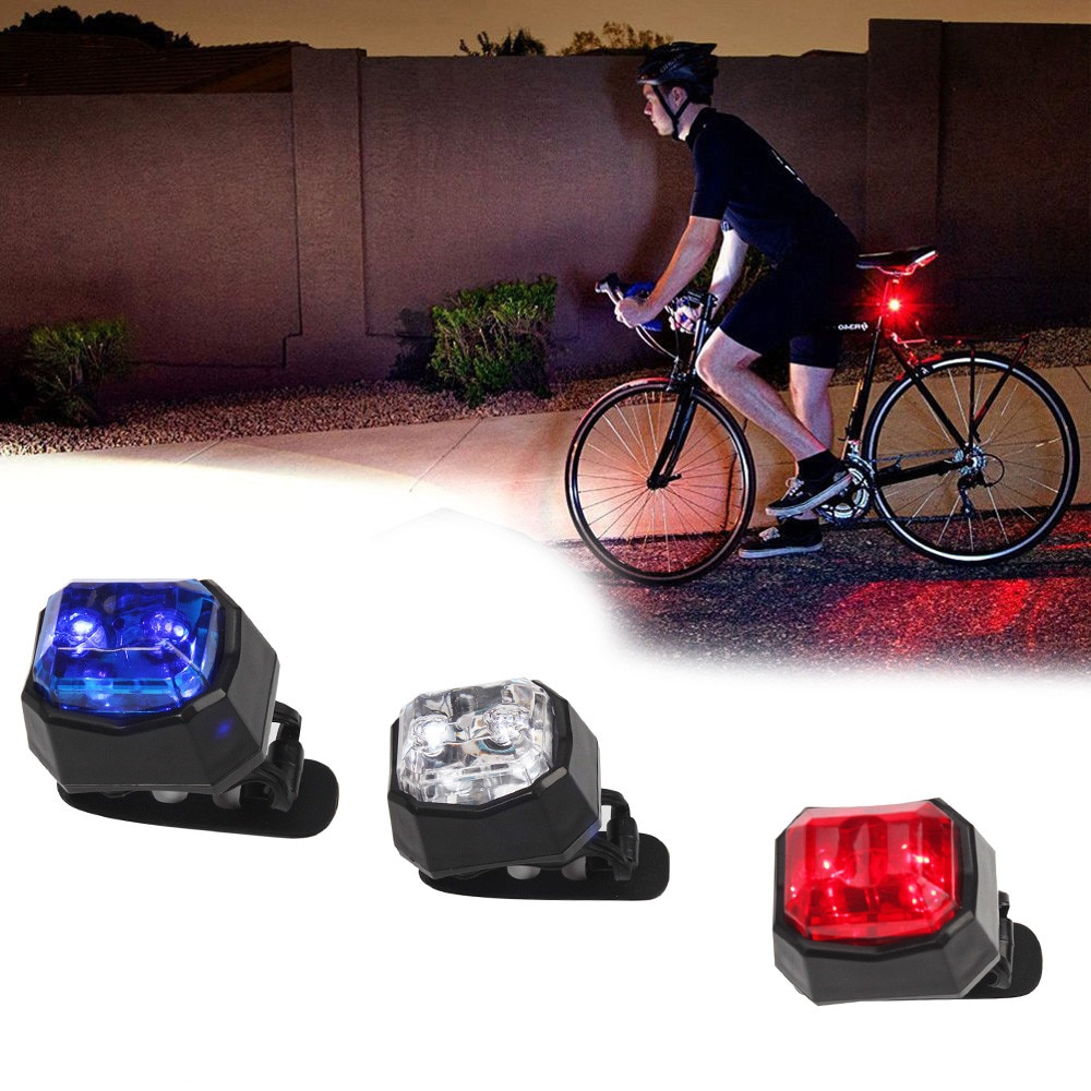 Cycling Bike Bicycle 2 LED Back Rear Tail Light Lamp Safety Flashing Warning Red fiets accessoires #50