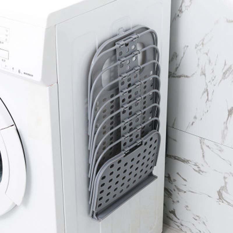 Cesta de almacenamiento de ropa sucia, cesta Flexible y plegable de PP montada en la pared, organizador de artículos diversos para el hogar