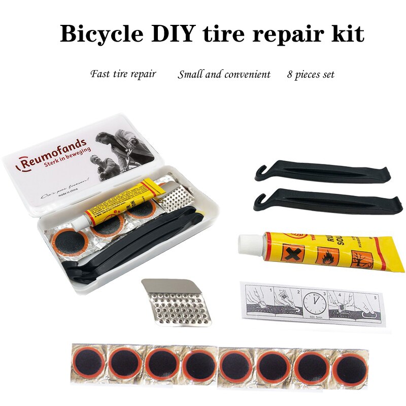 Fietsband Reparatie Kit, Draagbare Mountainbike Band Reparatie Tool, Mini Bandenreparatieset, Banden Reparatie Lijm