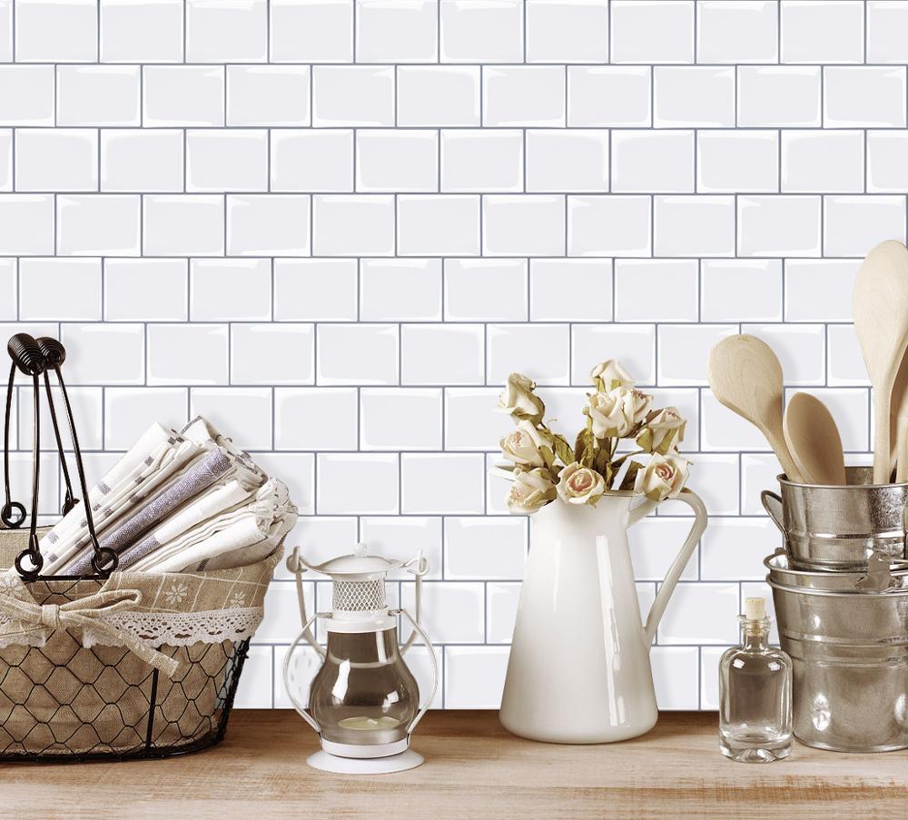 EasyTiles Peel And Stick Kitchen Splash Plate Tile, Household Waterproof And Antibacterial Self-Adhesive Wall Tiles-1 Sheet