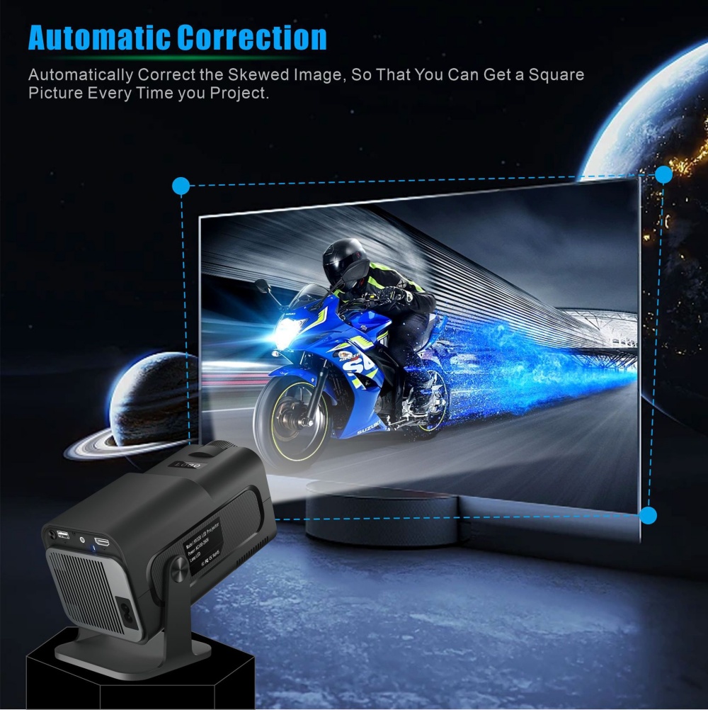 Mini Portable Projector Newly Native HY320 720P Android11 4K 300ANSI Projector Wifi6 BT5.0 Cinema Outdoor Rotable Projector