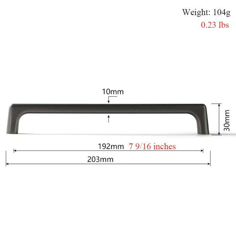 Tiradores modernos de armario gris de los Cárpatos, pomos a prueba de óxido, tiradores de tocador, manijas de puerta de armario de cocina para herrajes de muebles: Gris oscuro