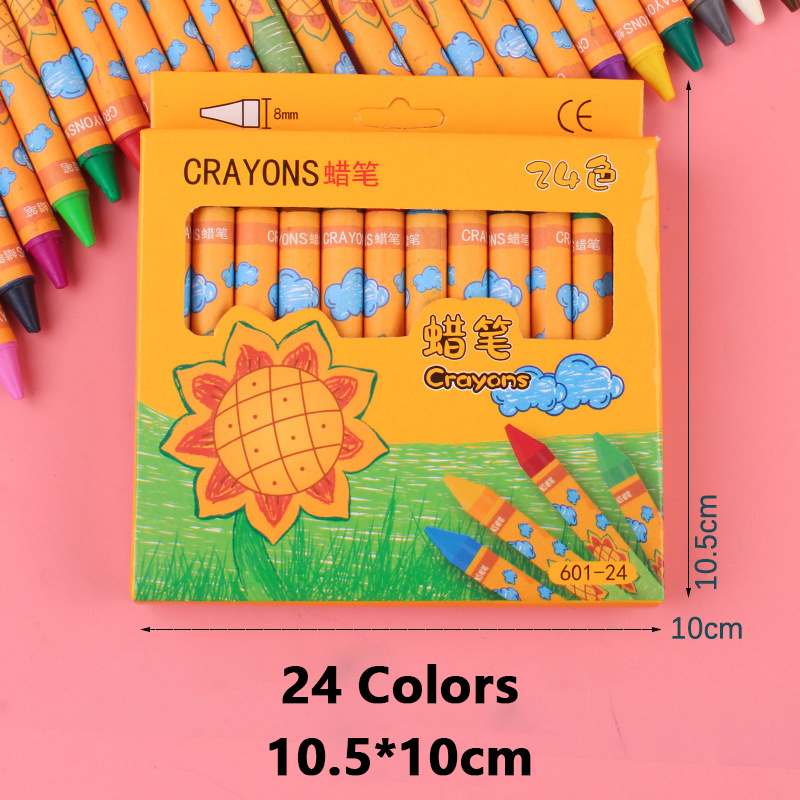 8/12/24 Uds pintura de crayón Graffiti para colorear para niños marcadores de colores Pastel al óleo útiles escolares colores infinitos arte Kawaii: Rojo