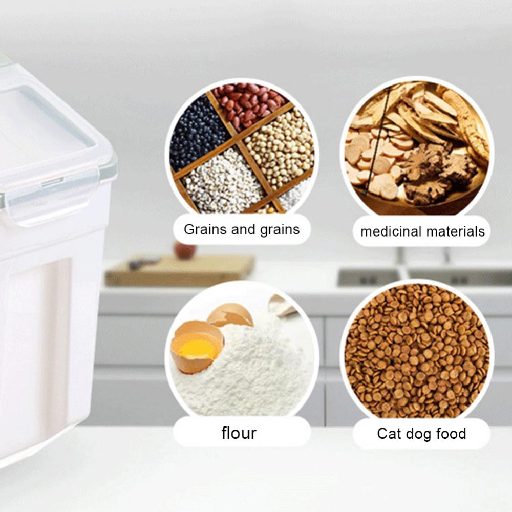 10kg Pet Dog Cats Food Barrel Sealed Container Moisture-proof Storage Bucket Rice Container Rice Storage Box Pet Food Container