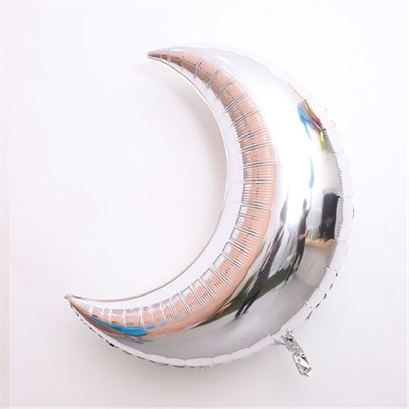 1Pcs Regenboog Glimlach Zon Cloud Folie Ballonnen Verjaardagsfeestje Kids Baby Shower Decoratie Helium Ballonnen Bruiloft Benodigdheden: moon