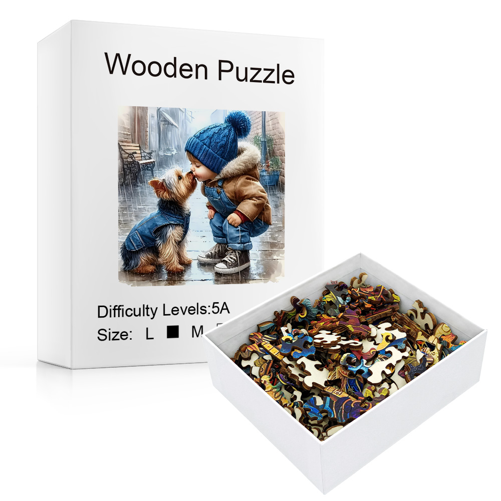 Creative puzzle wooden cat puzzle – unique irregular cat-shaped pieces, stress-relieving game and perfect for holidays and more.