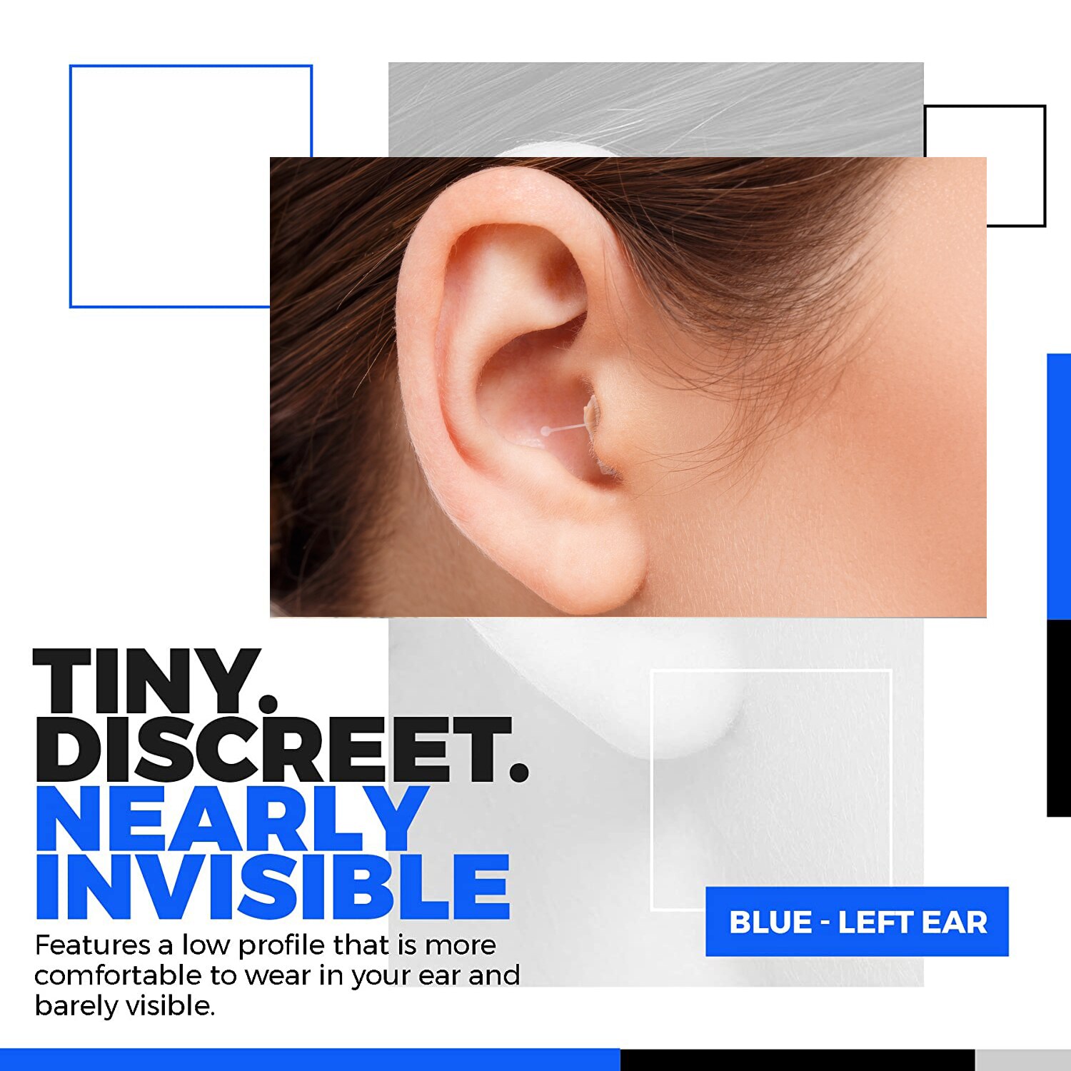 OTC Micro Hearing Aid,Invisible Hearing Aid Device, for Deaf and Elderly, Sound Amplifier,Wireless Microphone, Mini Size