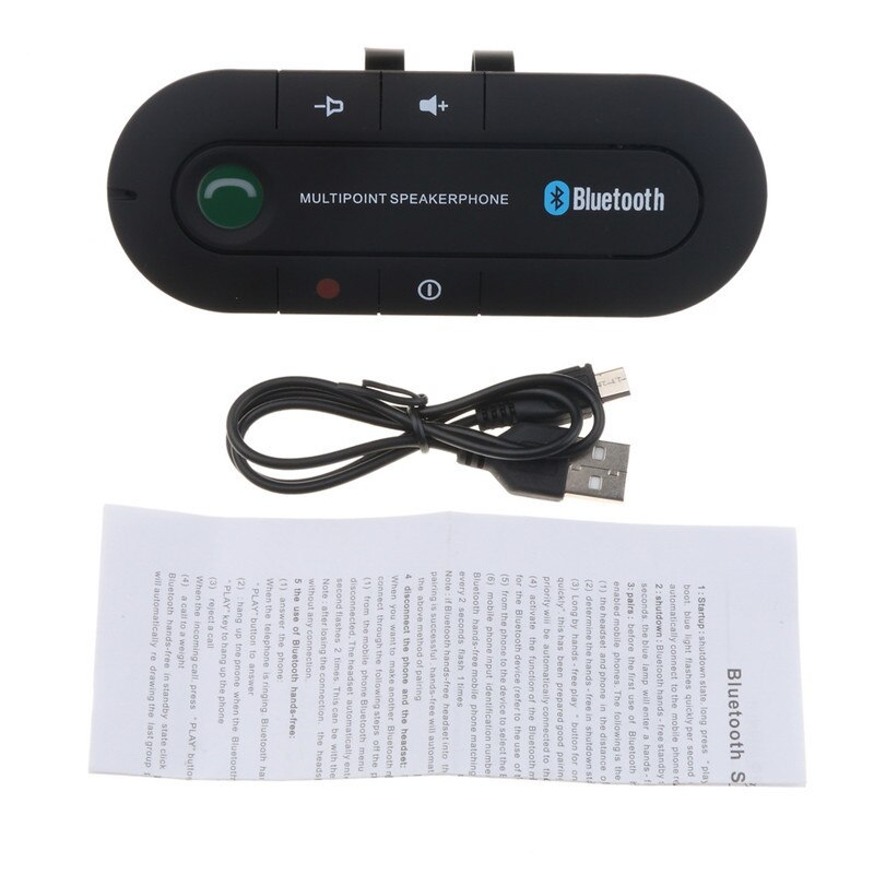 Bluetooth 4.1 Car Kit Handsfree Sun Visor Clip Audio Adapter Wireless Receiver Car Mp3 Player Multipoint Speakerphone Auto Stere