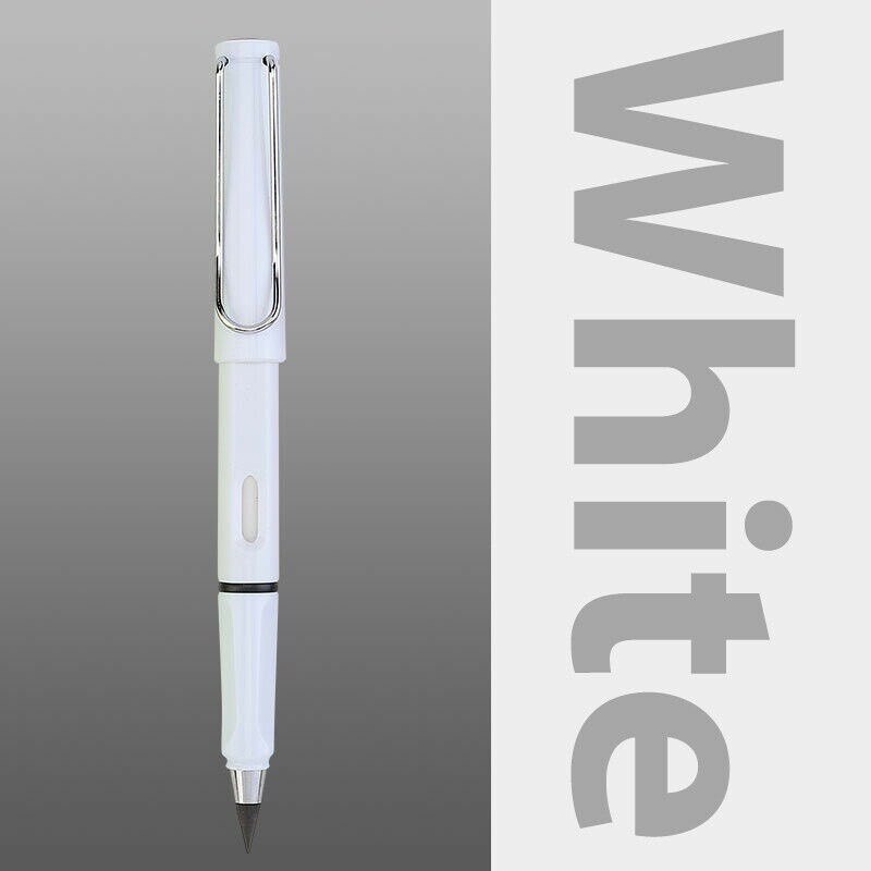 Lápiz eterno sin afilar, nueva tecnología, escritura ilimitada, sin tinta, pintura de bocetos mágicos, lápiz sin plomo: White