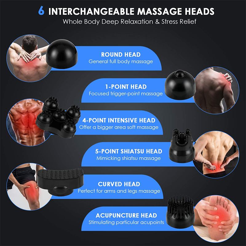 Hals Massage Hamer Draagbare Handheld Massage Stok Elektrische Massage Back Relax Multifunctionele Massage Stok Verlichten Lichaam Pijn