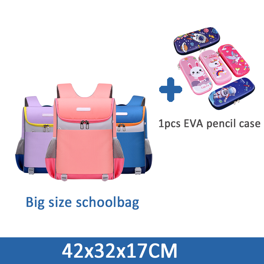 Crianças schoolimic ortopédico primária criança mochila infantil escola 6 12 12 anos meninos meninas mochila: Big set