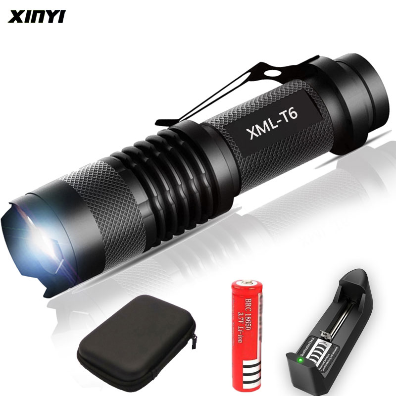 Mini linterna Led de 8000 LM, linterna led superbrillante Q5/T6/L2 linterna Led con zoom para pesca, Camping, bicicleta, luz 14500/18650