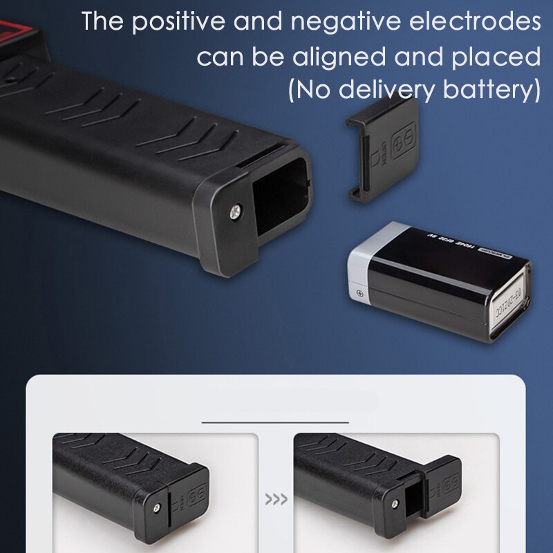 Detector de Metales portátil, varita de seguridad, escáner de Metal portátil con sensibilidad ajustable, alertas de luz de vibración de sonido