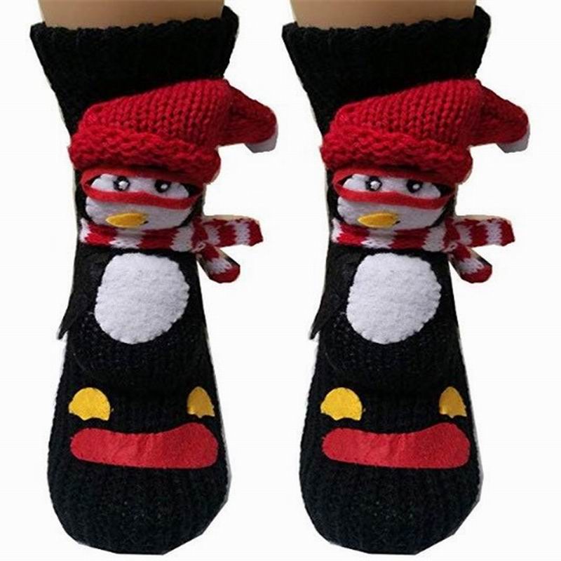 Shpping livre, meias De Natal para as mulheres, andar santa meias, decorações, presentes de Natal, santa boneco de neve e renas padrão