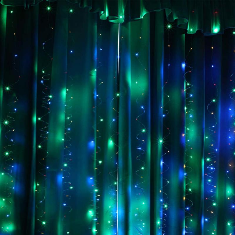3x3/3x2/3x1m Led mariage fée chaîne lumière nouvel an lumière 200 Led fée guirlande lumineuse pour Garden Party maison rideau décoration
