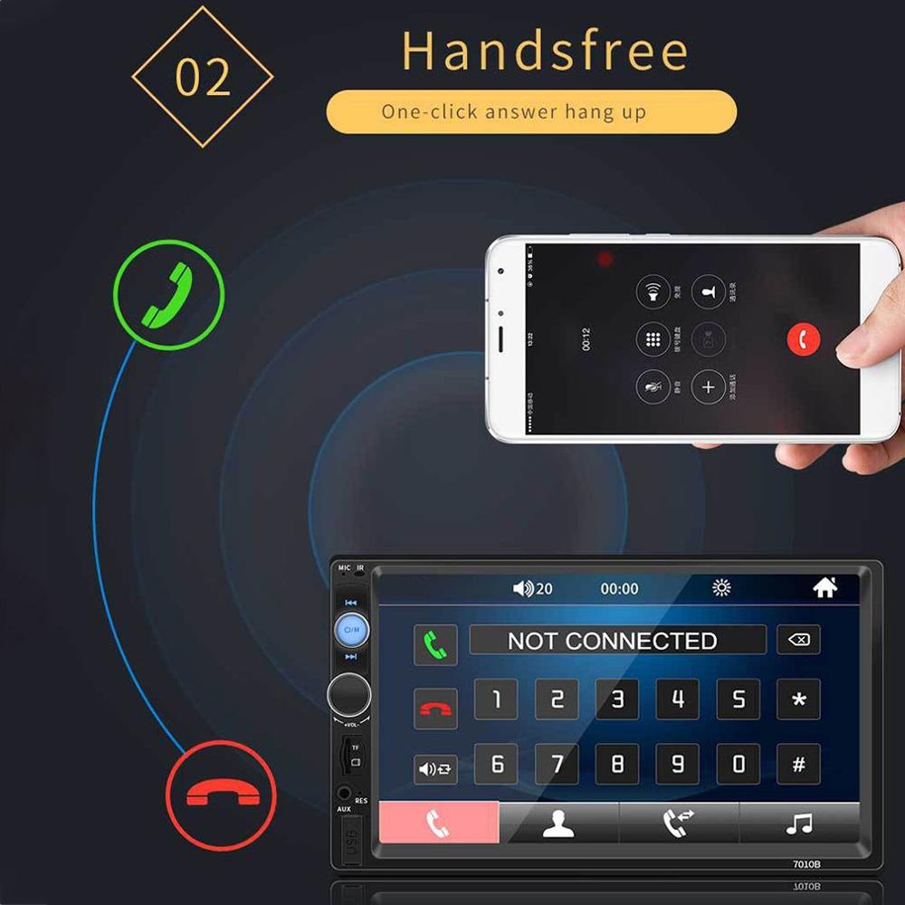 Para Android para Apple Internet Hd 7 pulgadas, máquina de tarjeta Mp4, reproductor Mp5 para coche, llamada inalámbrica, inversión, Control de