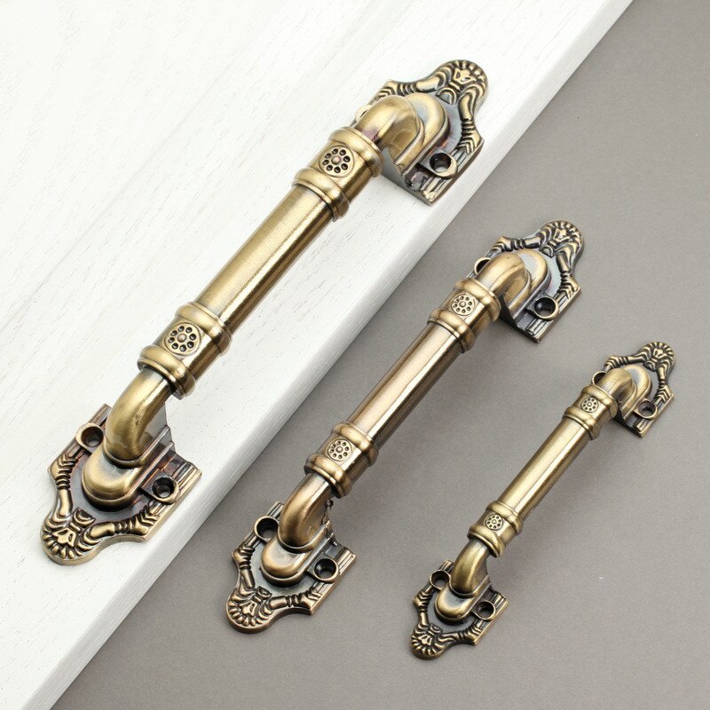 An +-tiradores de puerta Vintage, pomos antiguos, tiradores de bronce para puertas de cocina, armarios, herrajes para muebles