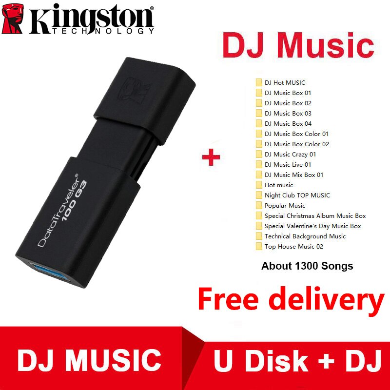 100% Original Kingston DT100G3 USB FLASH Drive 16GB 32GB 64GB 128GB 256GB Memory Stick Cle Stick Pendrive 3.0 pen drive USB: 128GB / DT100G3-DJ