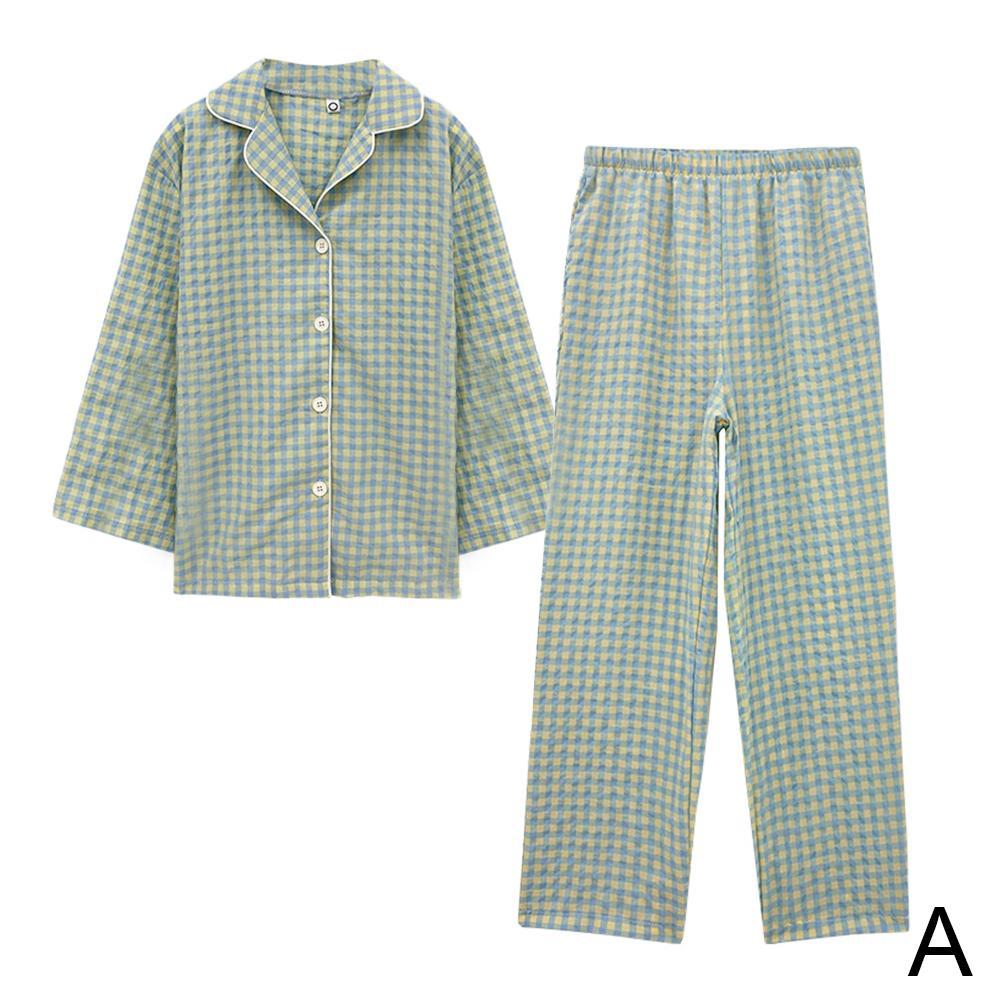 Ensemble pyjama coréen violet à manches longues pour femmes, vêtements de maison, mignon, hiver: A / XL