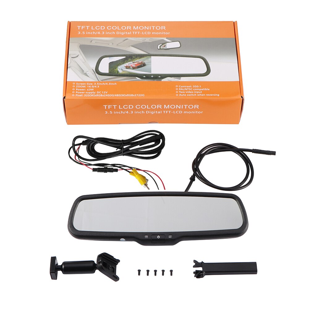 Onever 4.3 "TFT LCD Rear View Car Mirror Car Achteruitkijkspiegel Back Up Spiegel Monitor Screen Ondersteuning Parking Monitor Monitor voor De Meeste Auto