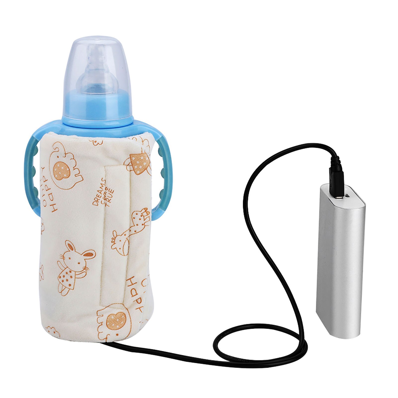Usb baby mælk varmere bærbar rejse flaske varmere spædbarn fodring flaske taske isolering dække baby pleje flaske varmelegeme