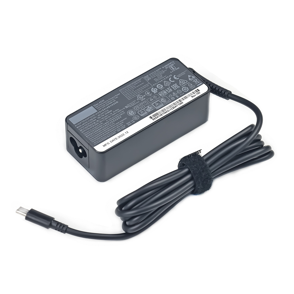 Laptop AC Adapter Power Supply Charger, 20V, 2.25A, 45W, Type USB C, Lenovo C330, S330, C340, S340, 100E, T480, T480S, T580, T58