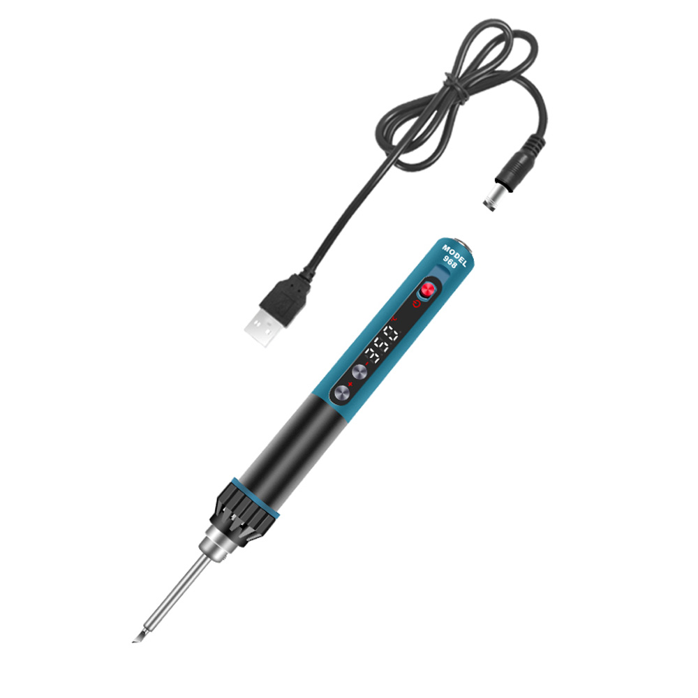 CXG 968 Mini Portable Soldering Iron Intelligent Adjustable Constant Temperature Sleep Function LED Display Portable Weld Tool