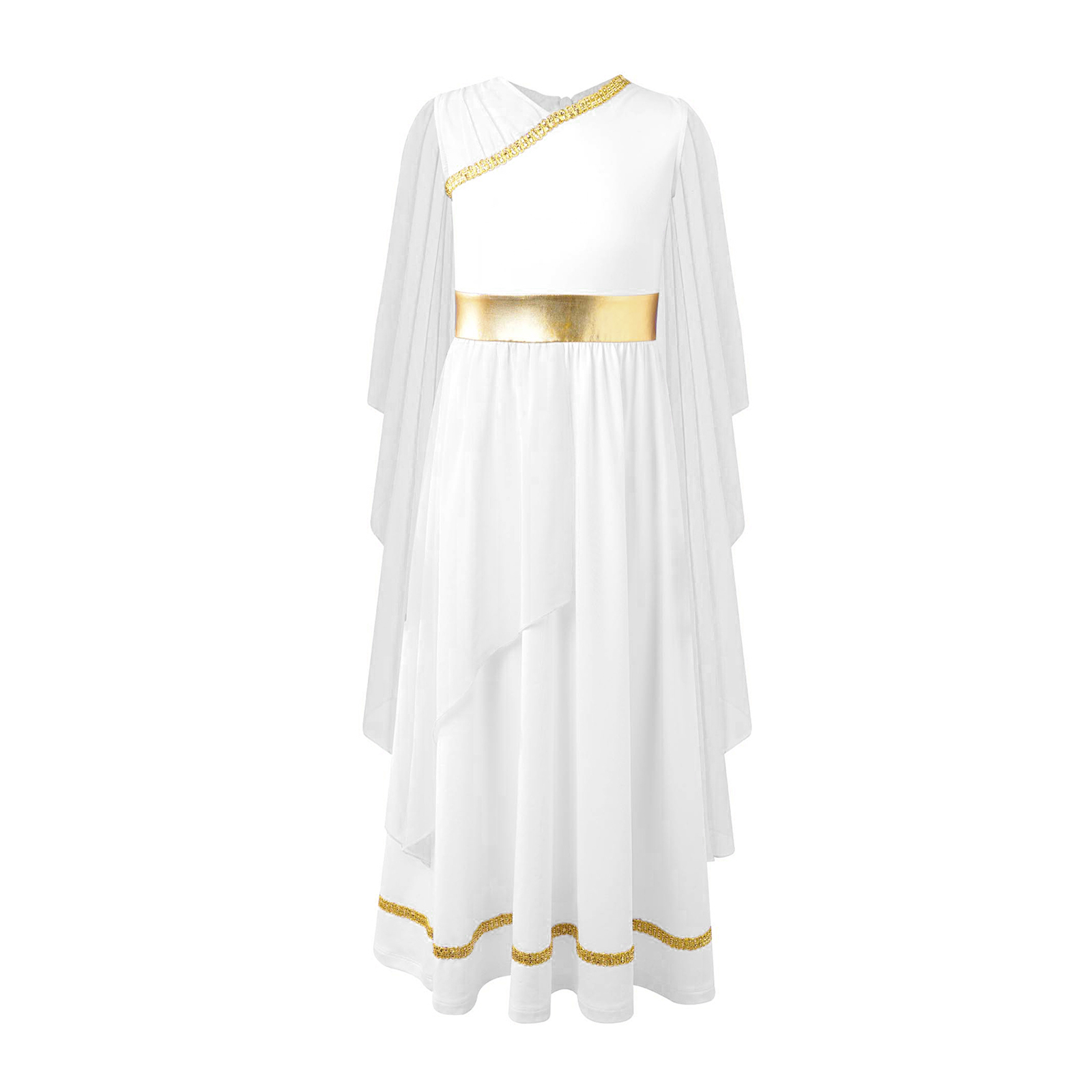 Athena-kostume til piger, græsk prinsessekjole, oldgræsk romersk toga med laurbærblad, hovedbeklædning, halloween, karneval, cosplay-sæt