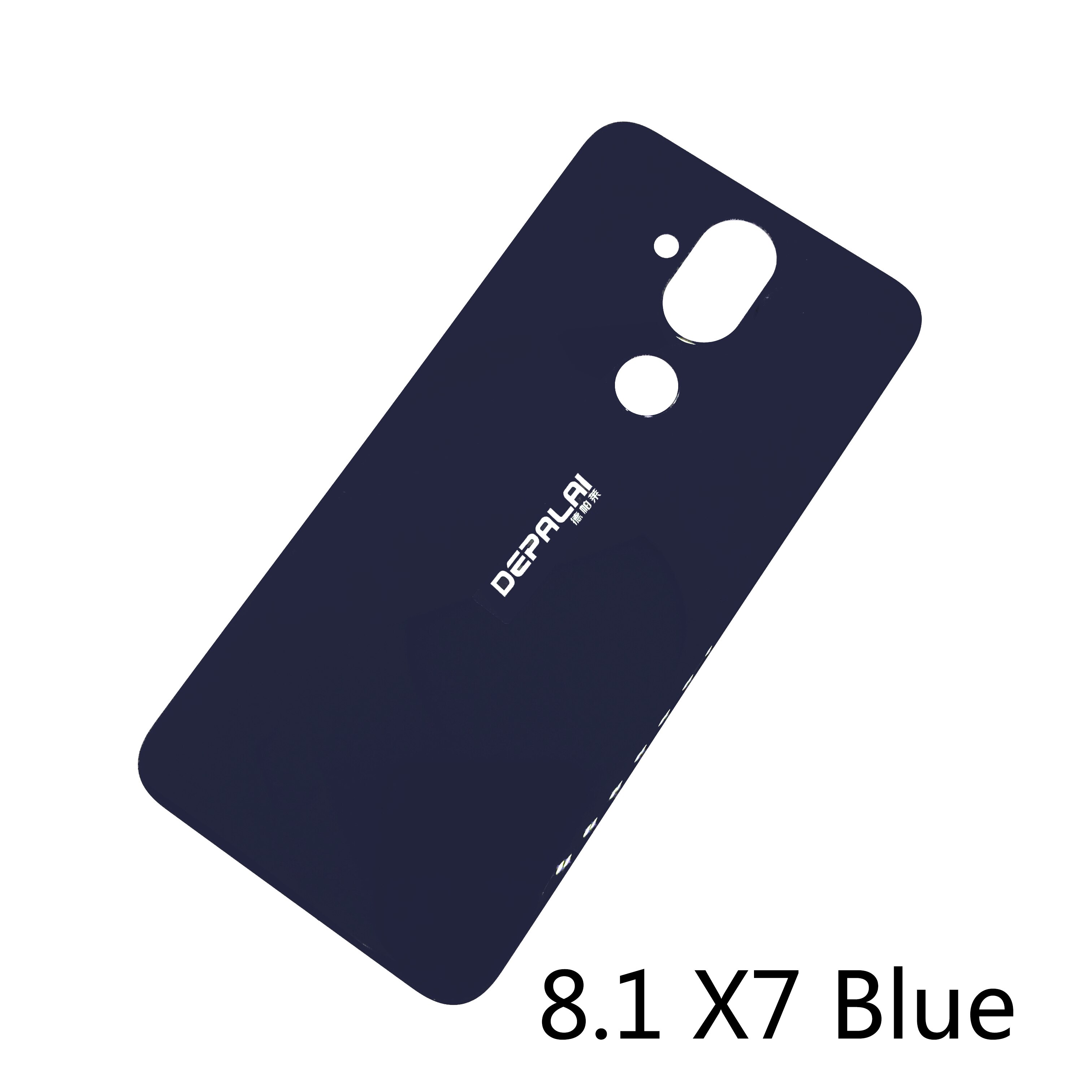 Para NOKIA 7,1 8,1 X7 cubierta trasera de la batería funda carcasa trasera vidrio piezas de repuesto: 8.1 X7 Blue