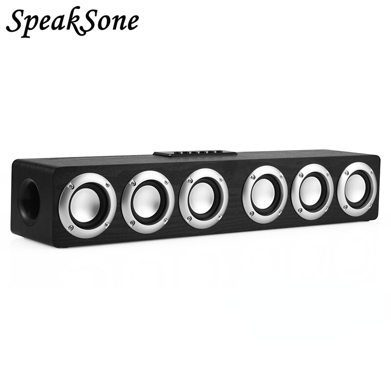 Houten Draadloze Bluetooth Speaker Computer Speakers Soundbar Voor Tv Pc Laptop Home Theater Surround Audio Hifi Stereo Subwoofer