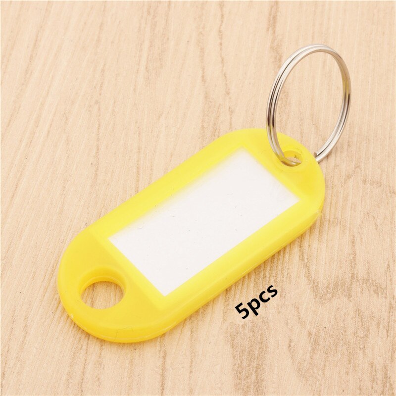 Colour Plastic key card Holder Keychain & Organizer Luggage ID Label Key rings Name Cards: Yellow