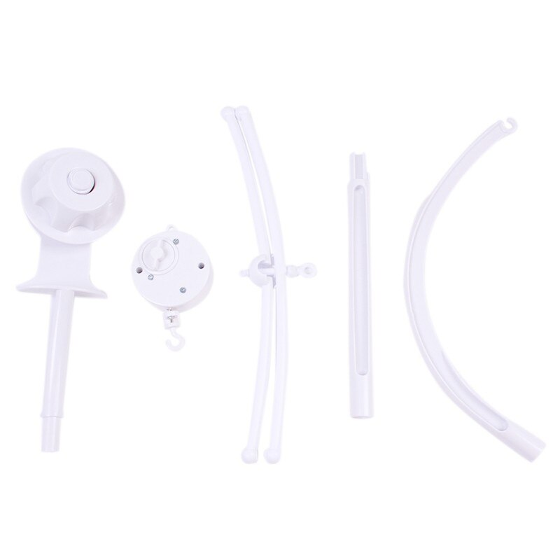 Baby toys White Rattles Bracket Set Baby Crib Mobile Bed Bell Toy Holder Arm Bracket Wind-up lullaby Music Box